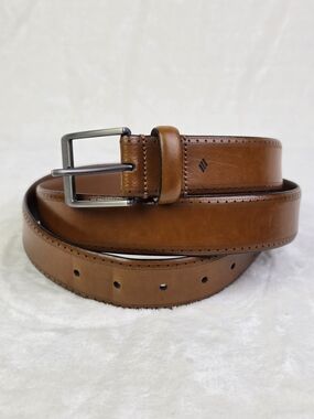 Joseph Abboud Brown Genuine Leather Dress Belt Handcrafted in Italy Size 42